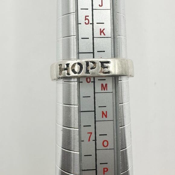 HOPE Sterling Silver 925 Ring Marked Inspirational Casual Pinkie Size 5.75 - Picture 3 of 8